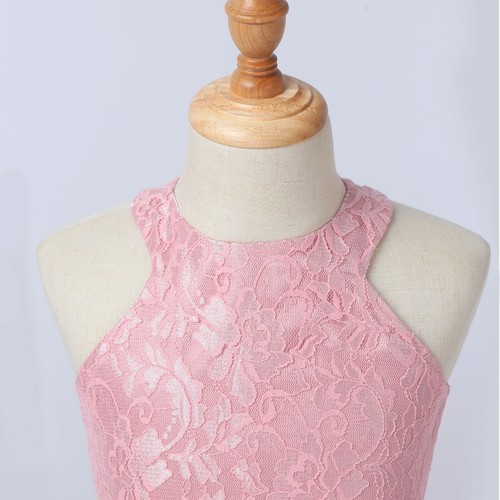 Maxi vestido de fiesta de chifón con cuello halter para boda con flores - Imagen 12 de 30
