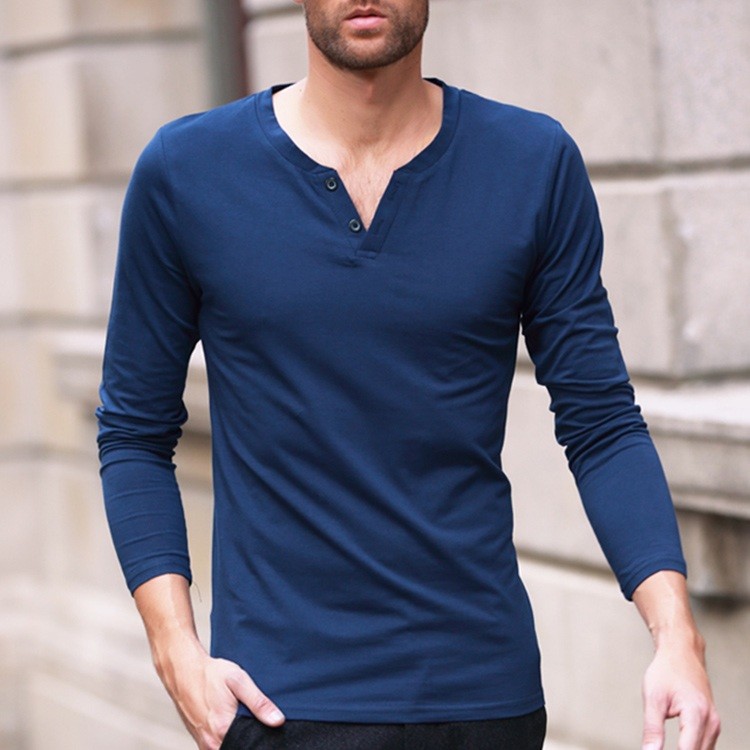 V Neck Mens Long Sleeve Top Mens Long Sleeve Peru V-Neck Jersey