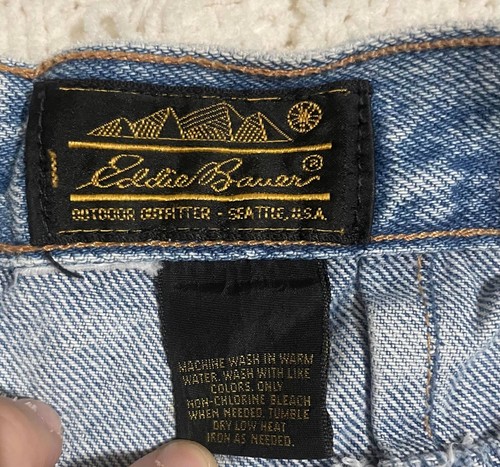 Eddie Bauer Outdoor Outfitters Size 4 Blue Jeans 12" High Rise 24 X 29.5 Inseam - Picture 10 of 11