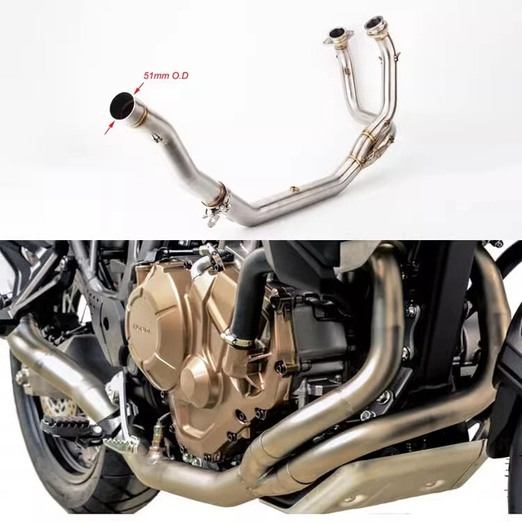 For Honda Africa Twin 1000 CRF1000 16-19 Motorcycle Exhaust Header Mid Link Pipe - Imagem 2 de 4