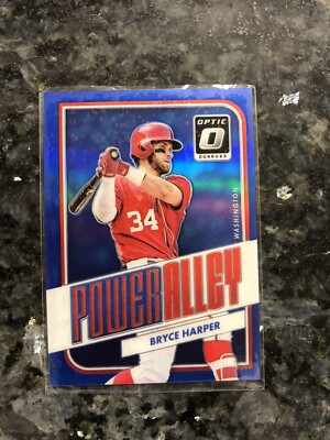 Bryce Harper 2016 Donruss Optic Power Alley BLUE Holo Refractor #d/149 NATIONALS