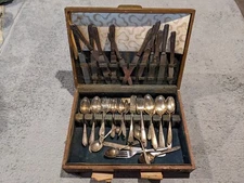 Silverplated Flatware Lot Of 59 Mixed WM Rogers A-1 Plus & R&B Stainless Antique