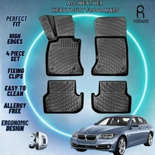 Custom Floor Mats Fits BMW 5 LCI 2013-2017 TPE Rubber All Weather Protect Liners