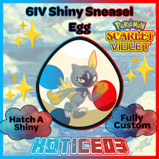 Hisuian SNEASEL ✨ SHINY 6IV EGG ✨ Pokemon SCARLET and VIOLET - Hatches + Max IVs