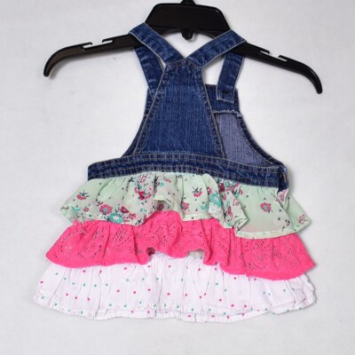 Baby Route 66 Girl's Denim Easter Spring Dress Size 12 Months