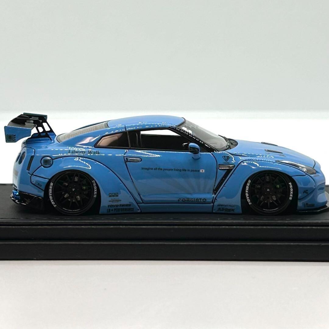 Ignition 1/43 LB-WORKS GT-R R35 Blue | eBay