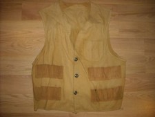 VTG 50S 60S MENS M CANVAS HUNTING SHOOTING SHOTGUN BULLET VEST JACKET