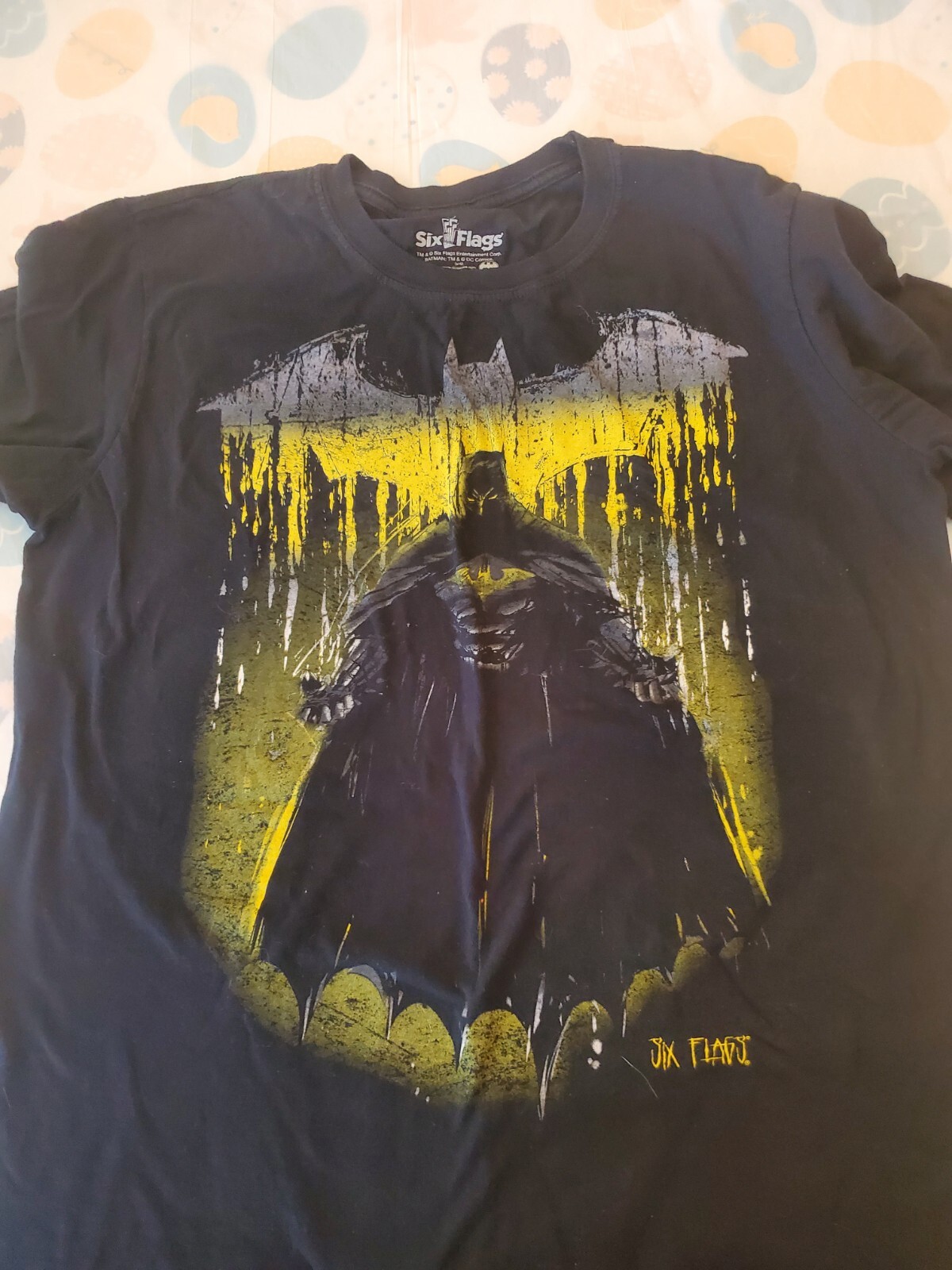 Batman Six Flags Magic Mountain Graphic Tee Size Large