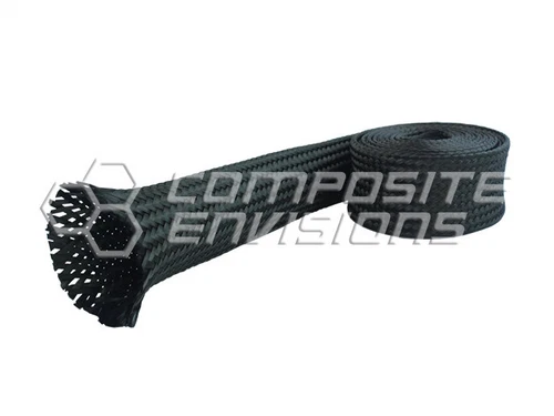 Carbon Fiber Cloth Fabric Sleeve 1.0"/25.4mm Diameter 3k Aerospace 8.3oz 281gsm