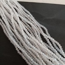 195pcs 3mm Clear AB Glass Rondelle Beads DIY AUS Free Postage AJH