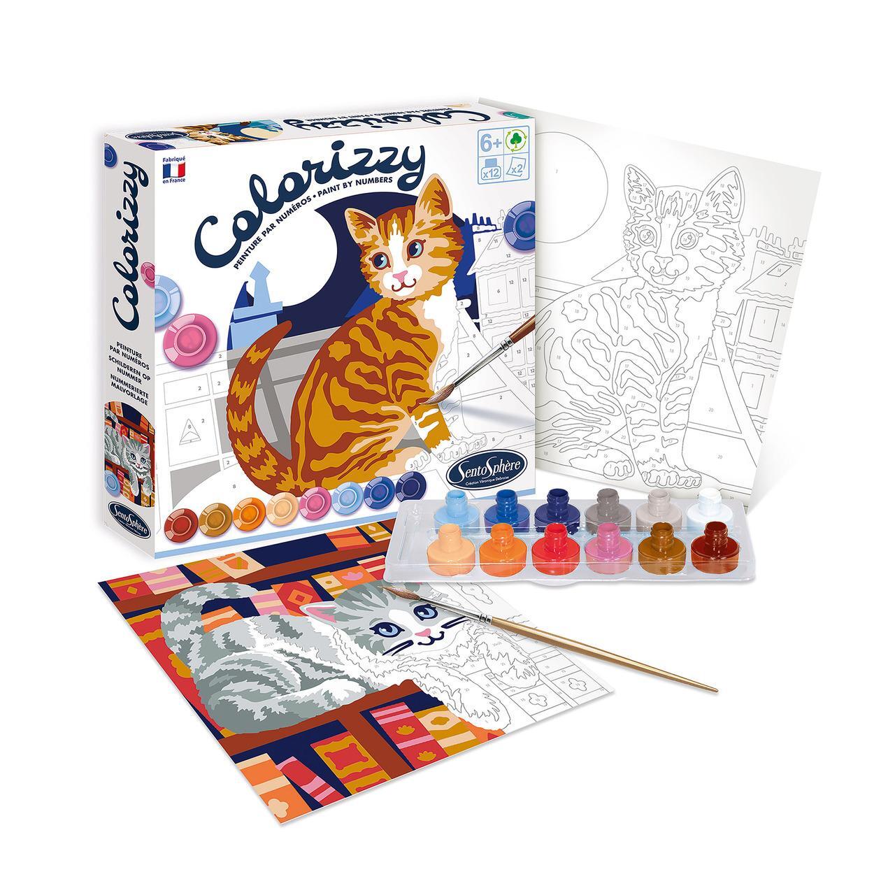 Thumbnail - Sentosphere Colorizzy Malen Nach Zahlen - Katzen 3373910045032