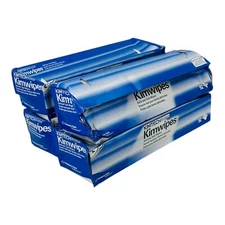 4 Boxes Kimtech Delicate Task Wipers 14.4" x 16.4" 92 Sheets/Box *Distressed*