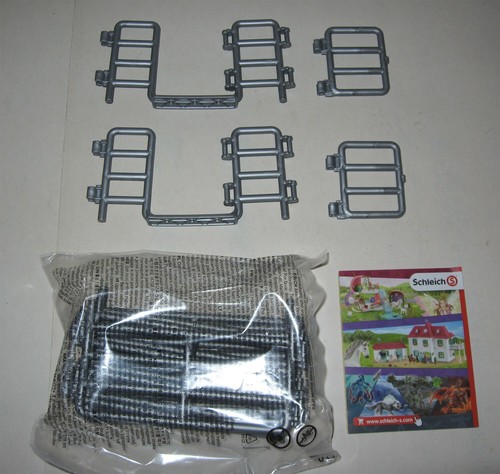 SCHLEICH HORSE CLUB #42518 FARM #42487 MIA & SPOTTY + CLOTURE FENCE ZAUN SEALED - Foto 3 di 5