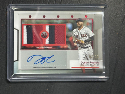 スポーツ選手 Dustin Pedroia 1/1 Autograph Patch Dustin Pedroia AUTO PATCH /10 2024 Topps Museum Collection RUBY
