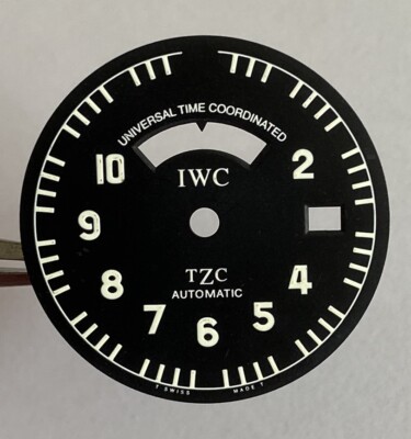 NEU IWC TZC AUTOMATIC MARKENUHR ZIFFERBLATT @ 31,3 MM @ IWC DIAL BLACK NOS