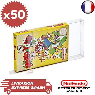 RETRO GAME CENTER 50 Boitiers de Protection Crystal Box pour Jeux Nintendo NES en Boite 0,3mm