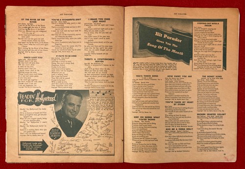 April 1944 'Hit Parader' / Hit Songs/Movies / Roy Rogers-Errol Flynn-War Letters - Picture 8 of 12