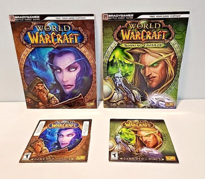 World of Warcraft Battle Chest PC & MAC Discs 1 & 2 With Battle Chest Guides