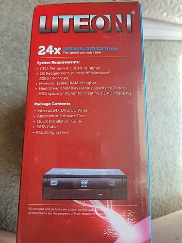 LITON 24X Internal DVD/CD Writer Model iHAS324-98B - Picture 5 of 5