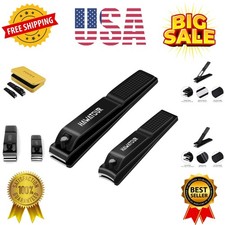 Nail Clippers Set, Ultra Sharp Sturdy Fingernail and Toenail Clipper Cutters ...