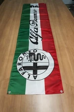 Alfa Romeo Milano Tricolore Edition–Racing Banner Flag-180× 45cm (70.8” × 17.7”)