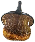 1960s Murano Glass Brown & White Crackle Handbag, Sculpture Handbag & Vase