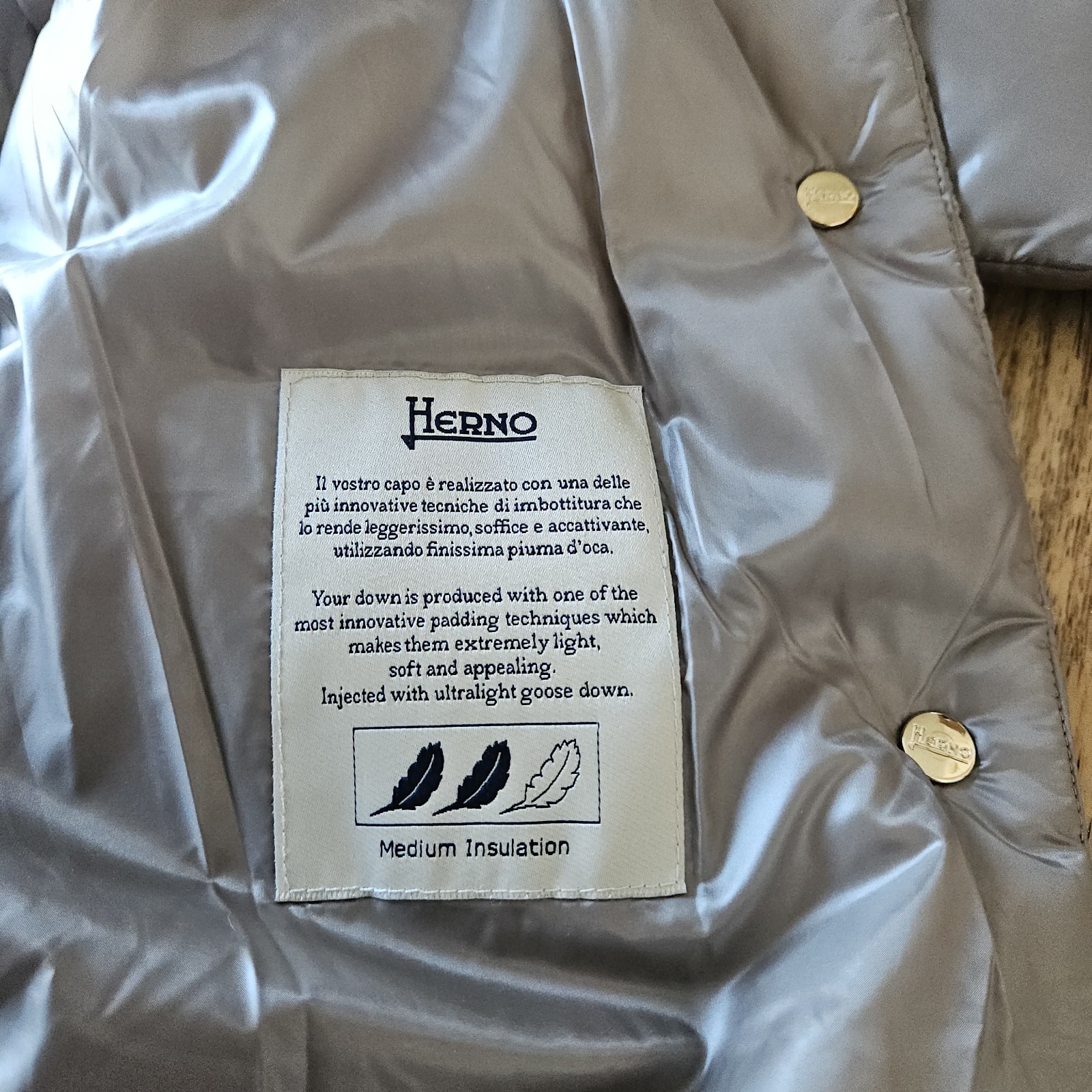 Womans Herno Authentic Down Puffer Jacket Size 48… - image 10