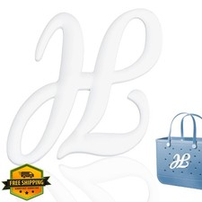 OUDINGSANG White Letter Charms for Bogg Bag