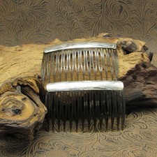 Artisan-Crafted Native American Sterling Silver Hair Combs
