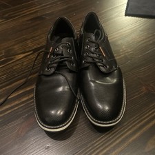 Bruno Marc Men s Black Leather Lace-Up Oxford Casual Shoes US 10