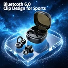 Soft Clip-on Earbuds Wireless Bluetooth 6.0 Open Ear Sport Earphones Comfortable