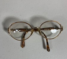 Fendi F32 Demi Amber Tortoise Gold Made in Italy Vintage Eyeglasses 55-17 135