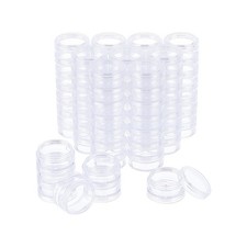 10sets Plastic Refillable Cream Jar with Aluminium Screw Lid  Inner Cover