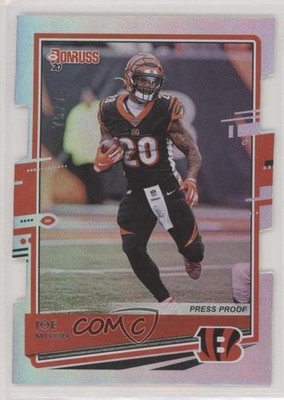2020 Panini Donruss Press Proof Silver Die-Cut 75/75 Joe Mixon #66 1ut