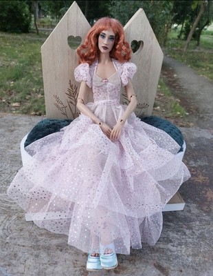 OOAK Doll Outfit+Wig Handmade Glamour Couture for 16'' fashion Pasha Mini Dolls