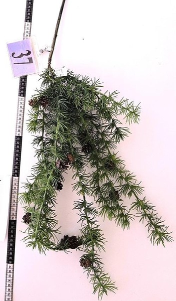 artplants KüNstlicher Zweig Zeder Gorzu Mit Zapfen, HäNgend, GrüN, 100Cm-image