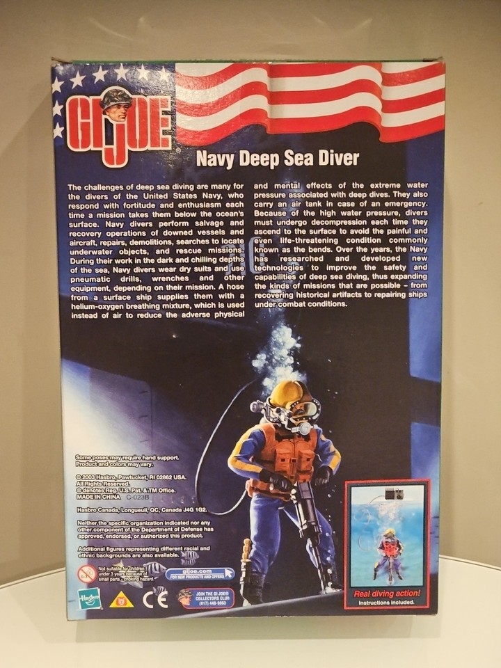 G.I. Joe Navy Deep Sea Diver New In box 2003