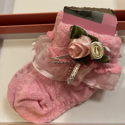 Süße rosa Schleife Rose Socken Kohl Patch Kinder kompatibel Dinkum & Mary Jane  