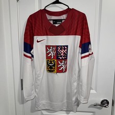 Men's Czech Republic Hockey Blank White 2026 Home IIHF Olympics Replica Jersey