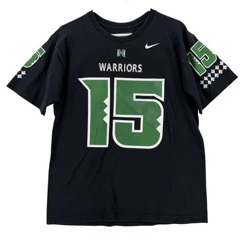 Nike Hawaii Rainbow Warriors Shirt Small Black NCAA Football 15 Colt Brennan