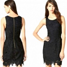 ASTR The Label Lace Dress Women Large Black ALD41078 Cocktail Party LBD Romantic
