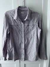 REI Co-op Shirt Womens Large Pale Purple Sahara Long Sleeve Hiking Button