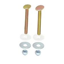 1/4 Inch x 3-1/2 Inch Closet Bolt Set, Brass-Plated, 40025 1/4 in. x 3-1/2 in.