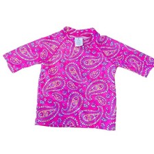 Carters Beautiful Bright Paisley Print Swim Rash Guard swim top- Size 6 