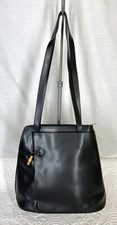 Longchamp Vintage Roseau Larger Size Black Leather Shoulder Bag France