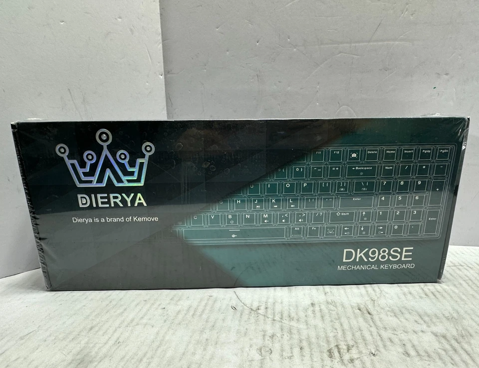 Dierya DK98SE Mechanical Keyboard with Linear Red Switches USB-C Cable White - Image 2 of 4