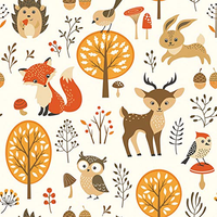 20 Servietten Lustige Tiere Aus Dem Wald | Fuchs | Hase | Reh | Kinder | Herbst
