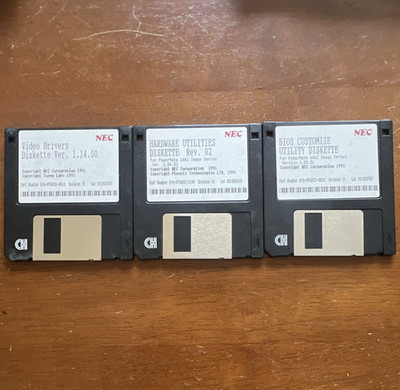 NEC PowerMate 486i Image Series Utilities 3.5'' Floppy Disks Lot DOS English