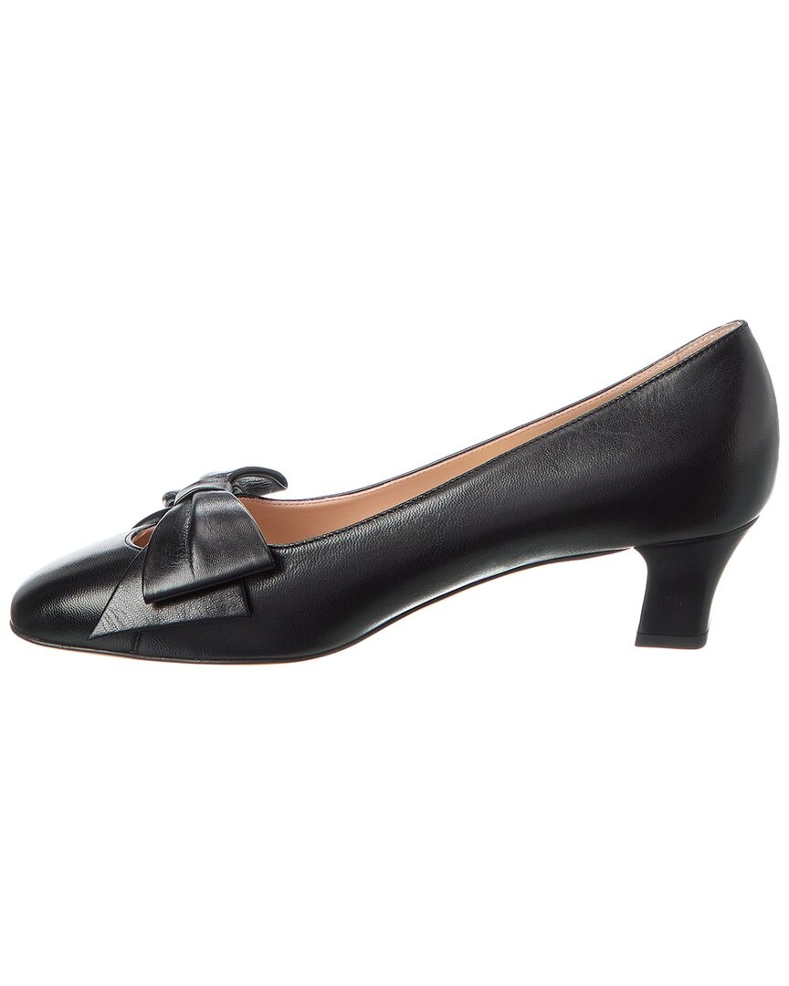 Valentino Bow 45 Leather Pump Women's Black 40 thumbnail 2