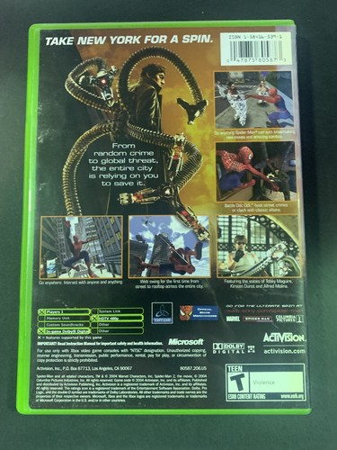 Spider-Man (Xbox) CIB - Tested Working MINT CONDITION - Picture 3 of 7